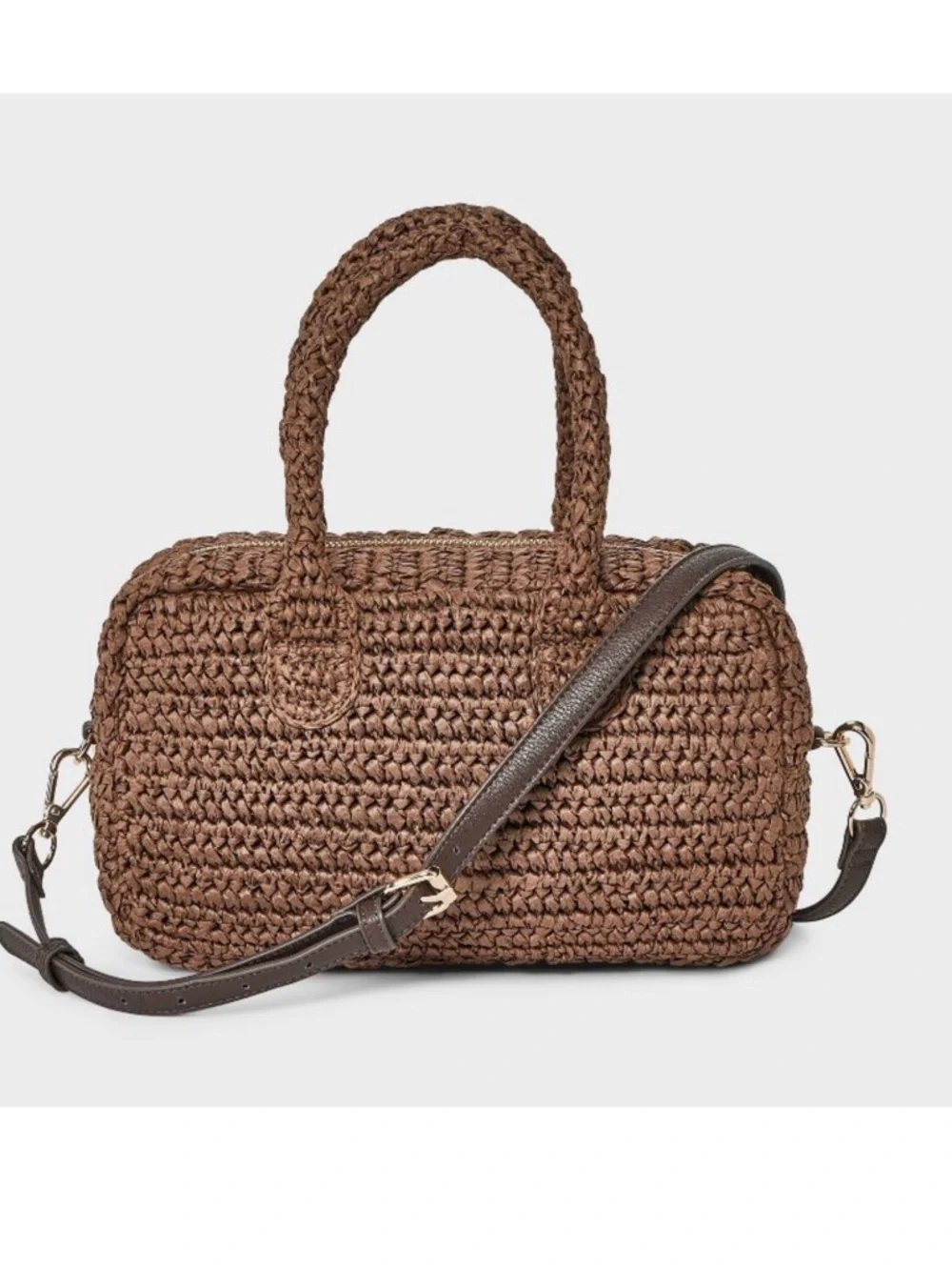A New Day Straw Small Satchel Bag